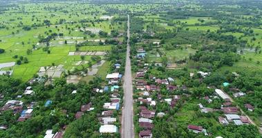 Aerial view countryside of thailand. video