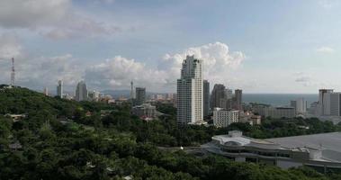 Aerial panoramic view of Pattaya Beach  video