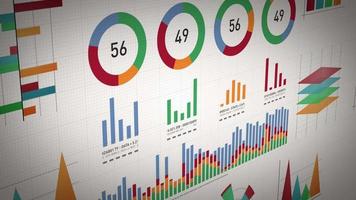 affärsstatistik, marknadsdata och layout för infografik video