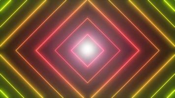 abstracte neon glanzende stervorm achtergrondlus video