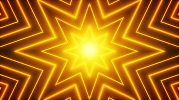 Abstract Neon Shiny Star Shape Background Loop video