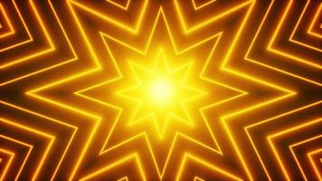 Abstract Neon Shiny Star Shape Background Loop video