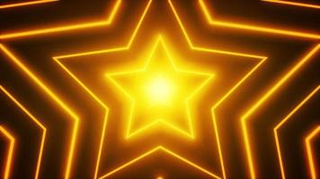 Abstract Neon Shiny Star Shape Background Loop video