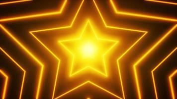 Abstract Neon Shiny Star Shape Background Loop video