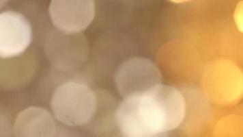 Abstract Gold bokeh lights in motion  video