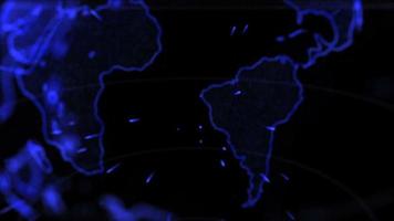 jordlinjesfär ansluta, jordpartikel, jord i rymdbakgrund video