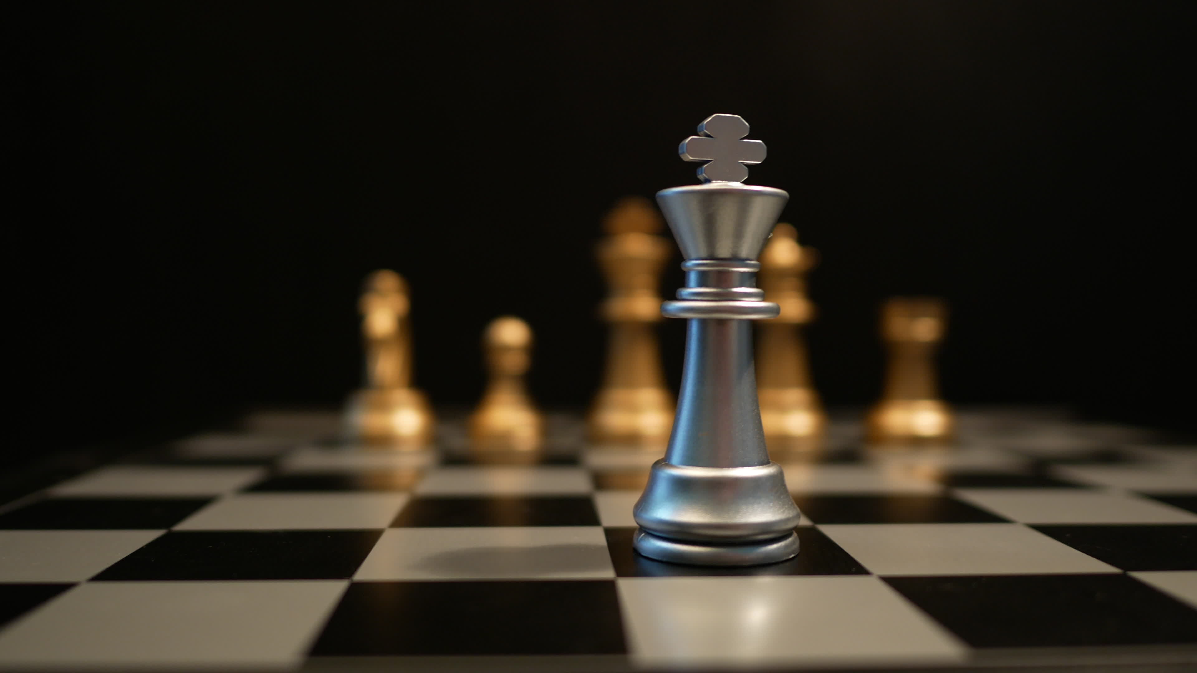 The Chess Pieces In An Animation On A Black Background, White Board, 3d  Chessboard With Chess, Business Concept Background Image And Wallpaper for  Free Download