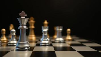 Bewegung des Schachspiels auf dem Tisch video