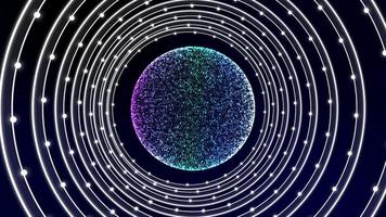 3D cirkulerar shinny cirkel rörelseeffekt animering