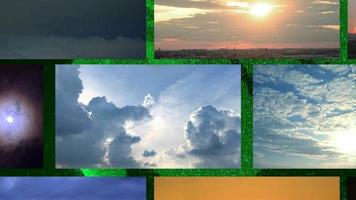 tidsinställd molnig soluppgång, solnedgång och storm med klimatförändringar video