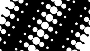 Looping dynamic black and white dot circle video