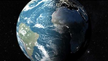 Planet earth rotating video
