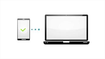 Mobiltelefon und Laptop PC drahtlose Verbindung video