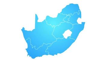 Südafrika Karte zeigt Intro nach Regionen
