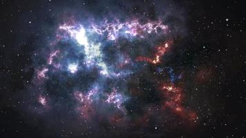 movimiento de partículas de estrellas en la luz de las estrellas negras video