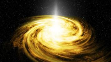 galáxia espiral amarela dourada video