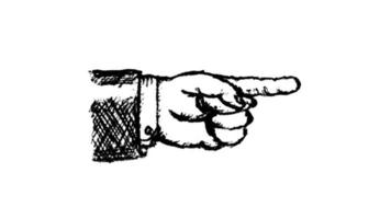 Doodle signo de dedo señalador en modo stop motion video