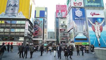 dotonburi-marknaden i Osaka, Japan video