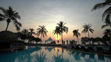Outdoor Swimming Pool at Sunrise video