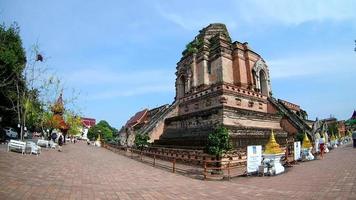Wat Chedi Luang Temple at Chiang Mai, Thailand 