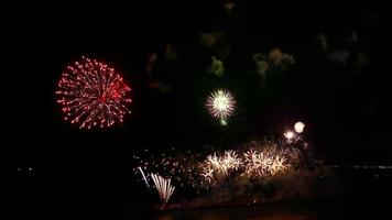 Beautiful firework display at night video