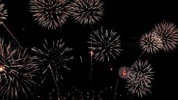 Beautiful firework display at night video