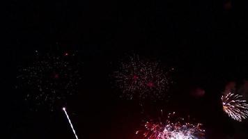 Beautiful firework display at night video