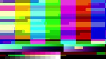 barras de color de televisión con un mal funcionamiento digital video