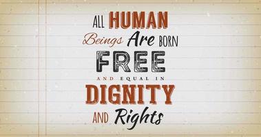 Universal Declaration of Human Rights Article One video