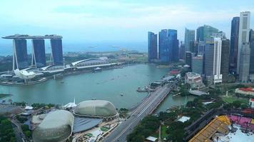 vista aérea de cingapura video