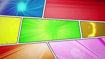 Comic Book Action Background With Speed Fx