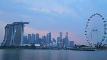 horizonte de la ciudad de singapur video