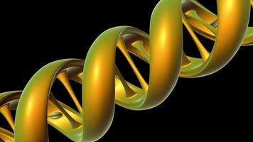 Ein 3D-animierter DNA-Strang dreht sich video