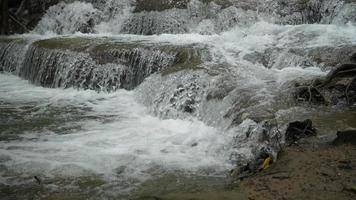 Waterfall With Stone Steps In Thailand video