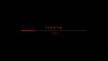 Loading Bar On A Black Background video