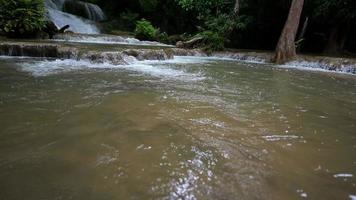 Waterfall With Stone Steps In Thailand video