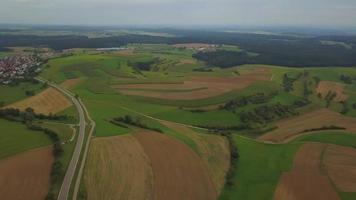 Flygfoto panoramautsikt över Emmingen-Liptingen kommun video