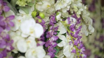 Hochzeitsdekoration von Blumen video
