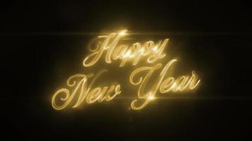 Happy New Year Background Gold Text Animation video