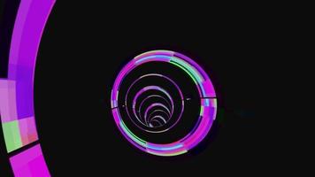 een vortex-tunnel van stromend digitaal licht video