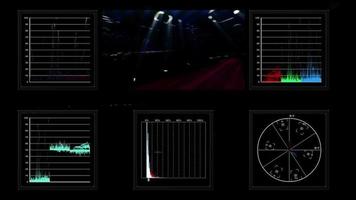 technische Bildschirmanzeige pulsierender Videodaten video