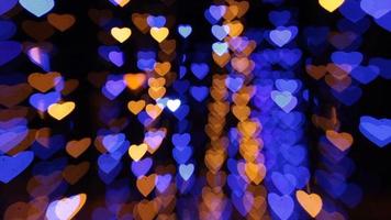 Abstract Background With Lights In The Shape Of Hearts video