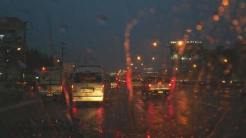 Driving With Heavy Rain Pouring