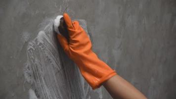Cleaning The Concrete Wall video
