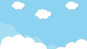 blauwe lucht met witte wolken video