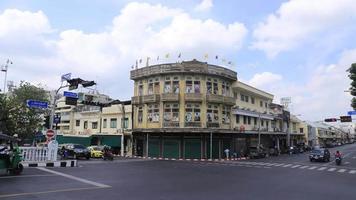 gammal europeisk stilbyggnad i bangkok, thailand. video