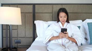 Young Woman Using A Smartphone video