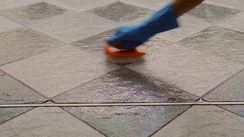 Washing The Tile Floor video