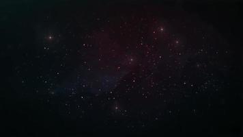 Raumhintergrund mit Nebel und Sternen zoomen heran