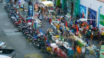 Blurred time lapse of Street market  video